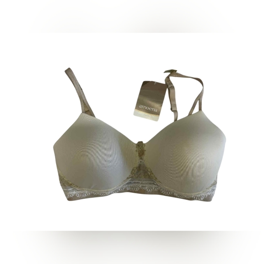 Amoena NWT Lara Lace Desire Soft Shell Bra Off White Size 32C